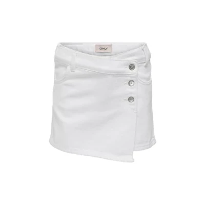 Image of KIDS ONLY Girl&#039;s KOGJENNY Skort DNM PIM020 Culottes, White, 158, 158