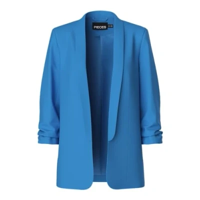 Image of Pieces Pcbosella Blazer, Women&#039;s, Size: XS, Azure blue