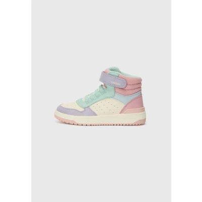 Image of Geox Washiba Hightop trainers for kids, Size: 1.5, Light pink/watersea shoes