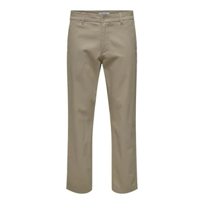 Image of Only &amp; Sons Onsnicky Straight PANT Trousers, Men&#039;s, Size: 31x32, Chinchilla