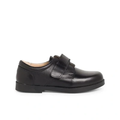 Image of Pisamonas Boys Riptape School Shoes Size 7 Color Black