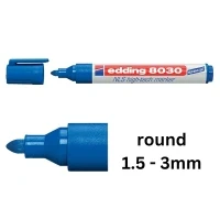 Image of edding 8030 NLS high tech marker blue 10 pens bullet nib 1.5 3 mm rustproof for low corrosion marking use on steel, metal, iron, aluminium