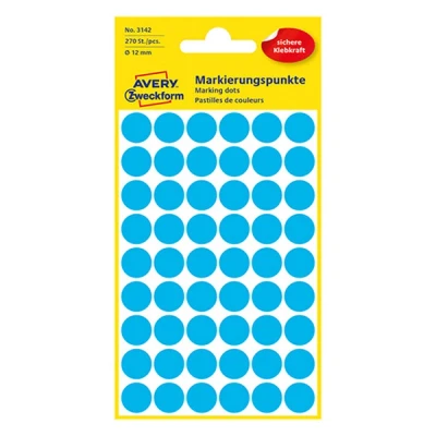 Image of Avery Colour Coding Dots Blue ø12mm 270 Labels