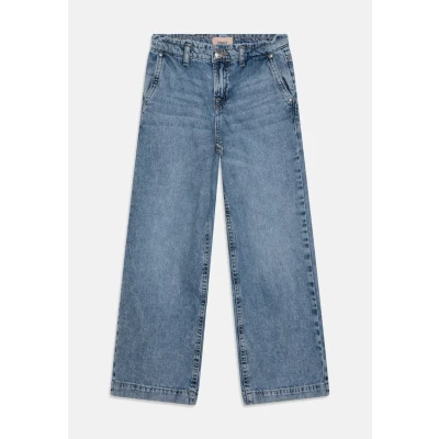 Image of ONLY Girls Kogcomet WIDE leg Straight jeans for kids, Size: 8y, Medium blue denim