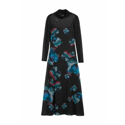 Image of Black Polyester Dress