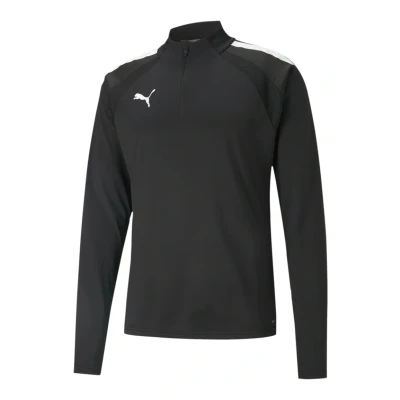 Image of Puma Teamliga ZIP Long sleeved top blackwhite, Men&#039;s, Size: XS, Black white