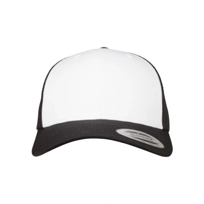 Image of Flexfit Retro Trucker Cap, Size: One Size, Black/white
