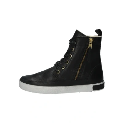 Image of Blackstone LAOS TOWN Hightop trainers, Women&#039;s, Size: 5, Black Leather