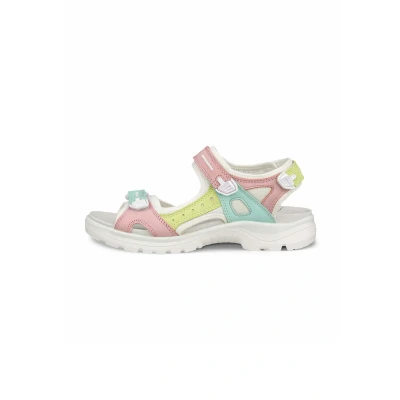 Image of ECCO Offroad Walking sandals, Women&#039;s, Size: 4/4.5, Old rose emerald sunny lime Nubuck