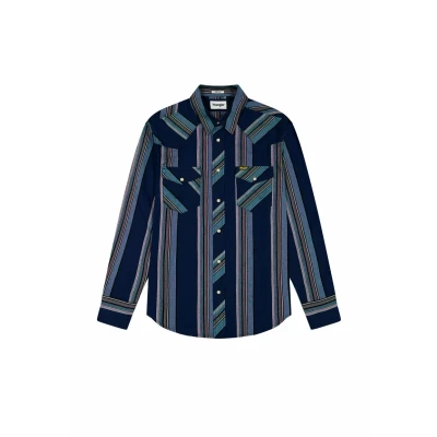 Image of Wrangler LS Shirt Shirt, Men&#039;s, Size: Large, Oxford blue