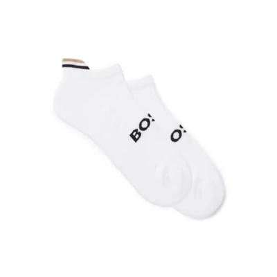 Image of BOSS Iconic LOOP 2 PACK Socks, Men&#039;s, Size: 5.5 8, White