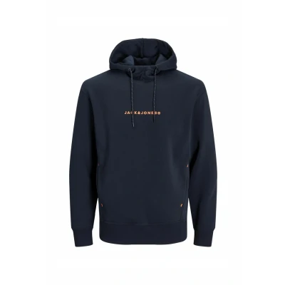 Image of Jack &amp; Jones Gedruckt Hoodie, Men&#039;s, Size: Small, Navy blazer