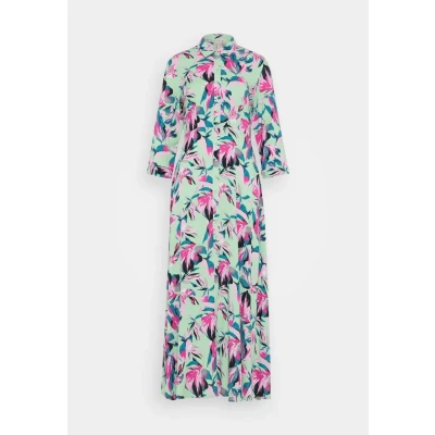 Image of YAS Yassavanna LONG Shirt Dress Maxi dress, Women&#039;s, Size: 8, Quiet green