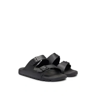 Image of BOSS Surfley Slippers, Men&#039;s, Size: 40, Black shoes