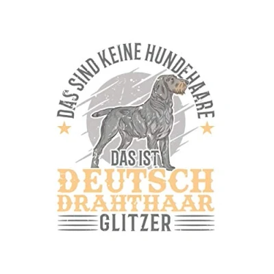 Image of Deutsch Drahthaar Notizbuch: Spruch Jagdhund Hund / 6x9 Zoll 120 karierte Seiten