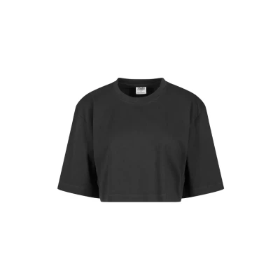 Image of Urban Classics Heavy Oversized Cropped Basic Tshirt, Women&#039;s, Size: 4XL, Black
