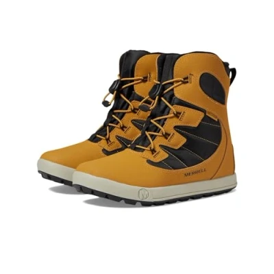 Image of Merrell SNOW BANK 4.0 Wtrpf Unisex Winter boots for kids, Size: 6, Wheat/black Leather and textile