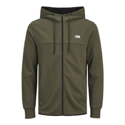 Image of Jack &amp; Jones Jcoair HOOD Zipup sweatshirt, Men&#039;s, Size: XS, Dusty olive
