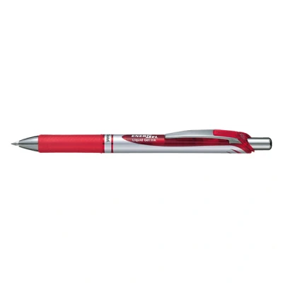 Image of Pentel EnerGel XM BL77 Retractable Liquid Gel Ink Pen 0.7mm 54% Recycled Red Box of 12