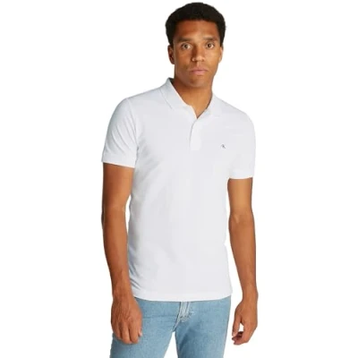 Image of Calvin Klein Jeans Badge Polo shirt, Men&#039;s, Size: 3XL, Bright white