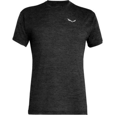 Image of Salewa PUEZ melange DRY Print Tshirt, Men&#039;s, Size: Small, Black out
