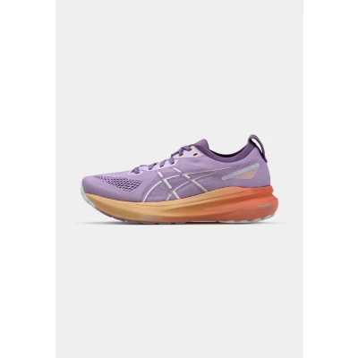 Image of Asics Gelkayano 31 Road running shoes, Women&#039;s, Size: 3.5, Lilac/orange Textile/synthetics