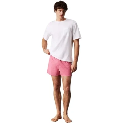Image of Calvin Klein Underwear Modern Cotton Pyjama set, Men&#039;s, Size: XL, White/pink