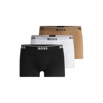 Image of BOSS Trunk Power 3 PACK Pants, Men&#039;s, Size: Medium, Black/white/beige