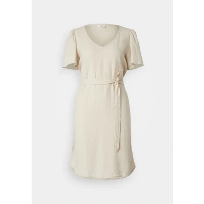 Image of JDY Women&#039;s Say S/S Bell Sleeve Dress WVN Dia, Oatmeal/Detail: Melange., L