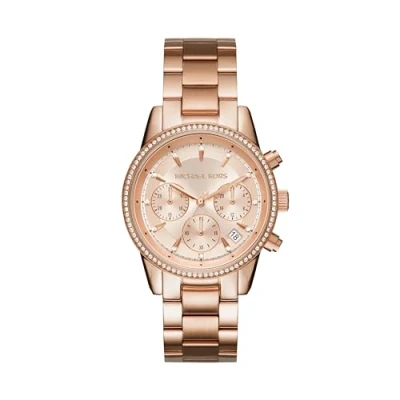 Image of Michael Kors RITZ Chronograph watch Rose goldcoloured, Women&#039;s, Size: One Size, gold coloured
