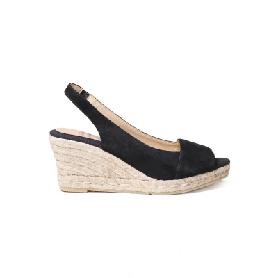 Image of Toni Pons Monzaa Wedge sandals, Women&#039;s, Size: 6.5, Negre Buckskin / suede