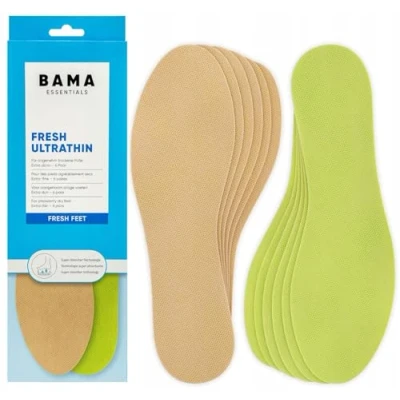 Image of Bama Fresh Ultrathin Unisex Shoe Insoles, Soles, Ultra Thin, Dermatologically Tested Insoles for Feet, Size, 6 Pairs 35/36 EUR