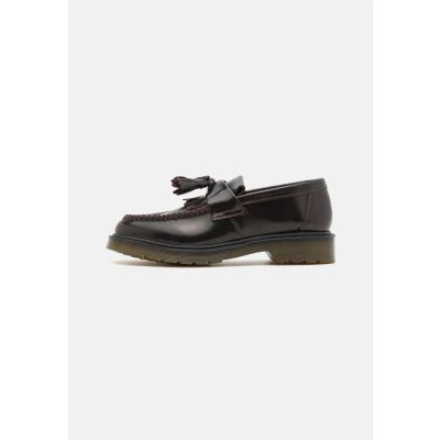 Image of Dr. Martens Unisex Kid&#039;s Adrian Slip On Loafer, Red Cherry Arcadia 601, 3 UK