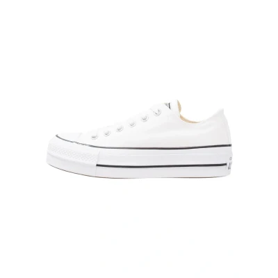 Image of Converse Chuck Taylor ALL STAR LIFT Trainers, Women&#039;s, Size: 7.5, White/garnet/navy Textile