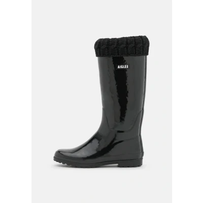 Image of Aigle Women&#039;s Eliosa Winter Rain Boot, Black, 4 UK