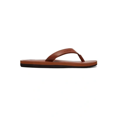 Image of Quiksilver Slippers Tan solid, Men&#039;s, Size: 7, solid Synthetics