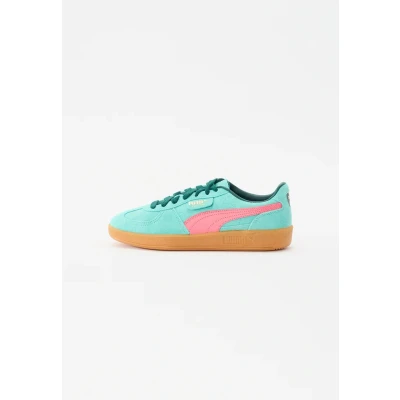 Image of Puma Palermo Unisex Trainers turquoise/pink, Size: 8.5, Turquoise/pink Suede