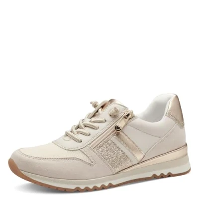 Image of Marco Tozzi Trainers, Women&#039;s, Size: 6, Cream gold Synthetics/textile