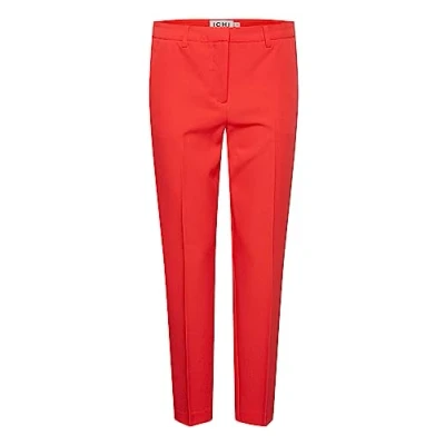 Image of ICHI Ixlexi PA3 Chinos, Women&#039;s, Size: 14, Poppy red