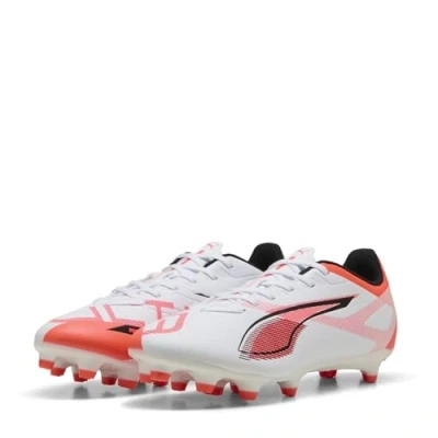 Image of Puma Ultra 5 PLAY FG AG Women Moulded stud football boots, Women&#039;s, Size: 7.5, White/black/glowing red Synthetics