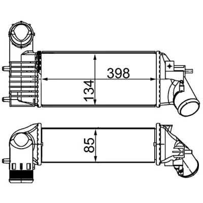 Image of Charge Air Cooler MAHLE ORIGINAL CI 26 000S