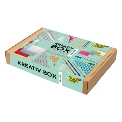 Image of folia 937 Creative Box &quot;Glitter Mix&quot;, Over 900 Pieces, Glittery, Colourful Material Mix for Imaginative and Crafts, Decorating