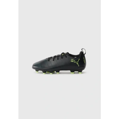 Image of Puma Unisex Kid&#039;s Future 8 Play Fg/Ag Jr Soccer Shoe, Black Fizzy Light Green Terrain, 13 UK