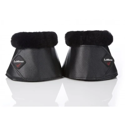 Image of LeMieux WrapRound lambskin over reach boot white/natural