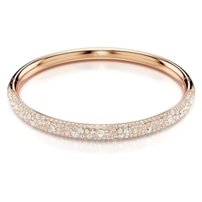 Image of Swarovski Meteora Bangle Bracelet Rose goldcoloured, Women&#039;s, Size: Small, gold coloured