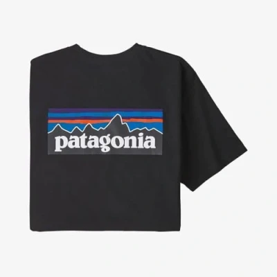 Image of Patagonia LOGO TEE Print Tshirt, Men&#039;s, Size: Medium, Black