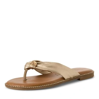 Image of Tamaris Tbar sandals, Women&#039;s, Size: 6.5, Light gold shoes