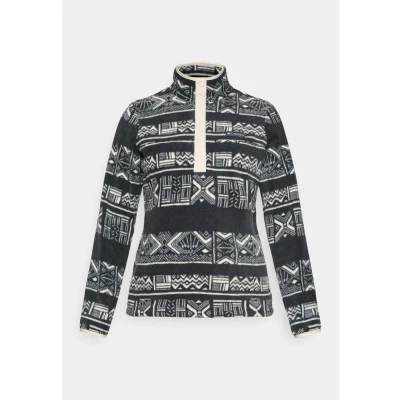 Image of Columbia Benton SPRINGS Printed 1/2 SNAP Fleece jumper, Women&#039;s, Size: XS, Black deschutes days
