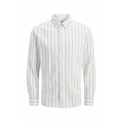Image of Jack &amp; Jones Premium Jprblubrook Oxford NOOS Shirt, Men&#039;s, Size: Small, Cloud dancer