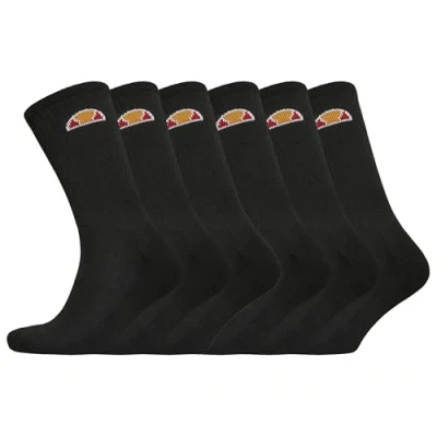 Image of Ellesse Tamuno 6 PACK Unisex Socks, Size: 7 11, Black